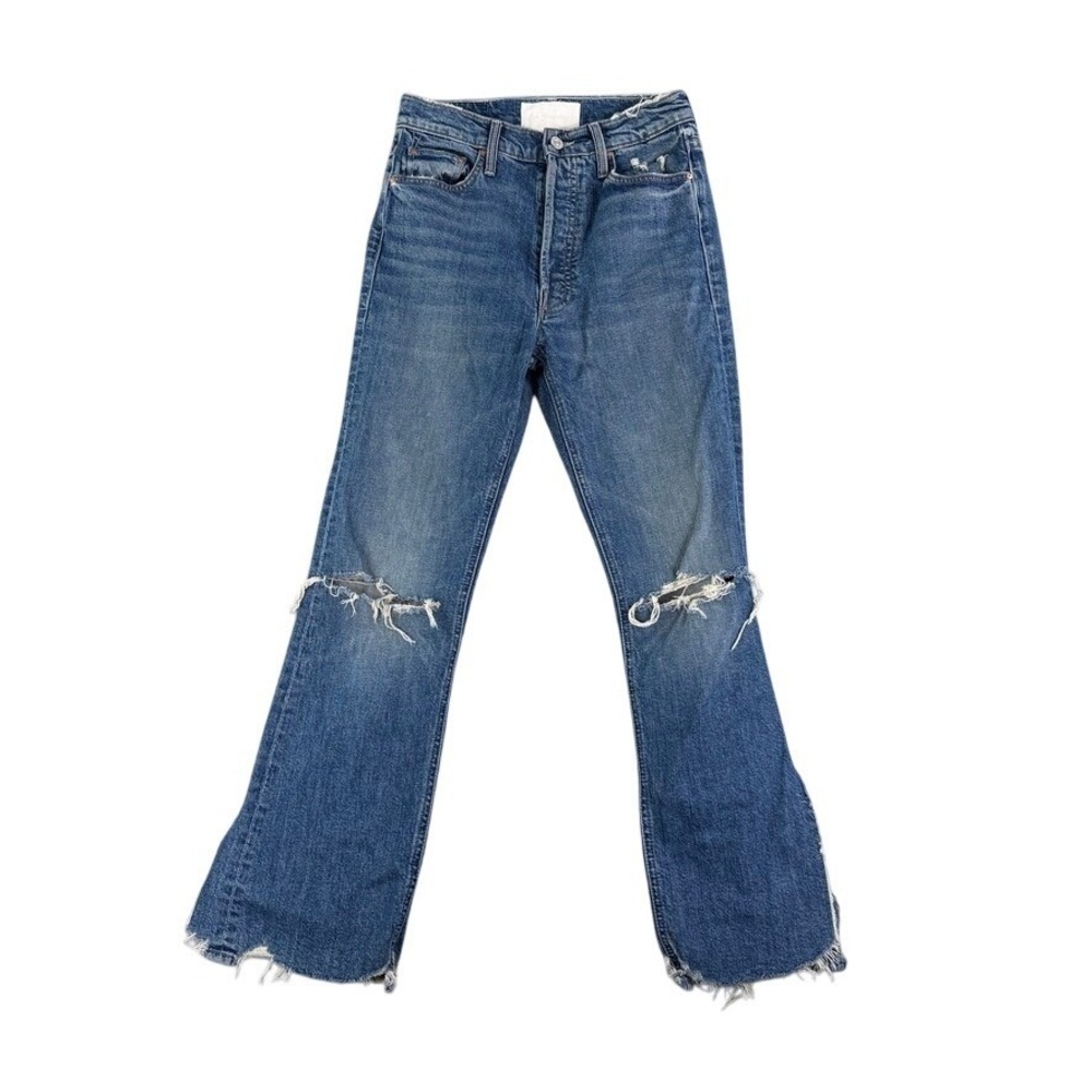 MOTHER The Tripper Chew Cryin' Cowboys Jeans Size 26 Distressed Denim Flare